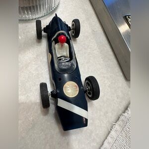 Classic Vintage 1960s Blue Toy Race Car
